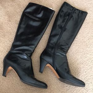 Ferragamo Vintage Black Leather boots